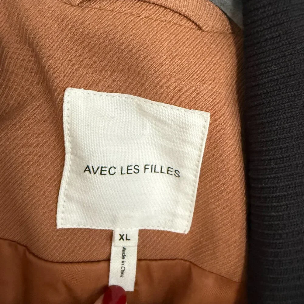 Anthropologie Avec Les Filles Mixed Media Blazer - Size XL - Picture 5 of 6